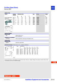 Thumbnail of document Data Sheet Pull Box Series LBH EN 20202
